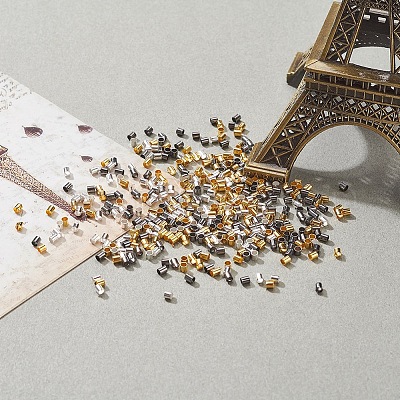 Зажимные бусины из латуни KK-YW0001-21-1