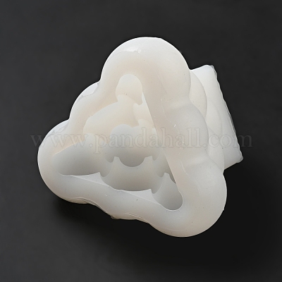 DIY Pyramid Bubble Candle Silicone Molds, for Scented Candle Making, White,  10.6x10.6x8.3cm, Inner Diameter: 8.8x8.8cm