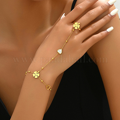 Bracciale Donna In Acciaio Inossidabile 316L Placcato Oro – Regolabile 17-21 Cm, Con Confezione Regalo – Color Argento, Oro, Oro Rosa