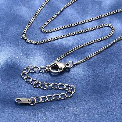 Ожерелья из нержавеющей стали 304 NJEW-E080-11P-1