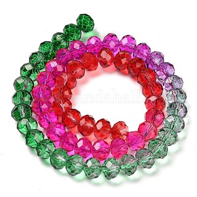 Прозрачные окрашенные стеклянные бусины X1-DGLA-A034-T6mm-A24-1