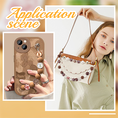 1 набор акриловых круглых бусин смешанного стиля SACR-PH0001-52K-1