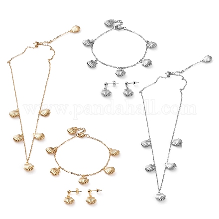 304 Stainless Steel Jewelry Sets SJEW-Z001-07-1