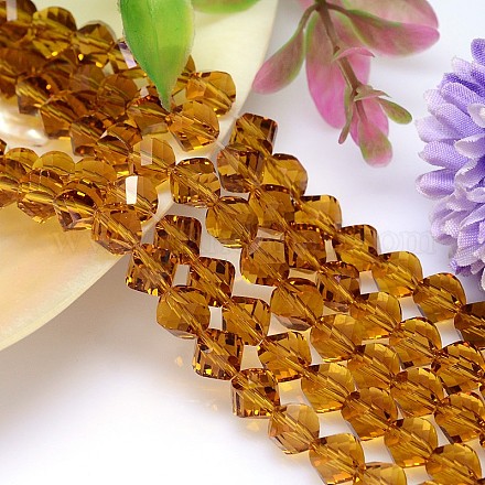 Faceted Polyhedron Imitation Austrian Crystal Bead Strands G-M183-6mm-07A-1