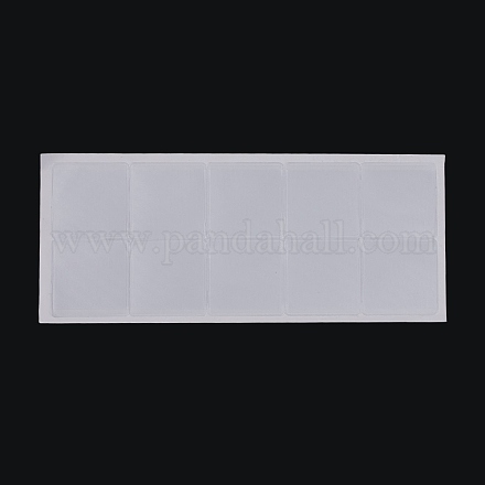 ネックレスディスプレイカード用プラスチックネックレスチェーン粘着ポーチ  粘着性のネックレスチェーンポケットクリアネックレス封筒ネックレスカードポーチ緩いチェーンジュエリー用品を保持する  ホワイト  5x5x0.04cm AJEW-P088-02-1