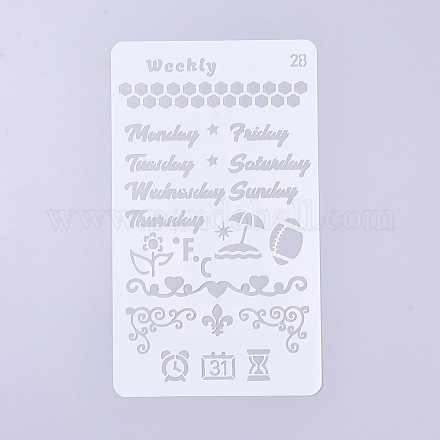Plastic Reusable Drawing Painting Stencils Templates DIY-G027-G28-1