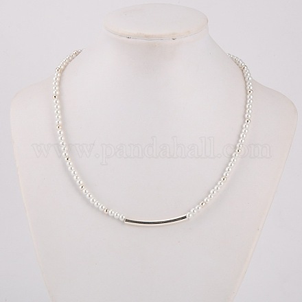 Perles de verre colliers de perles pour les filles NJEW-JN00904-01-1