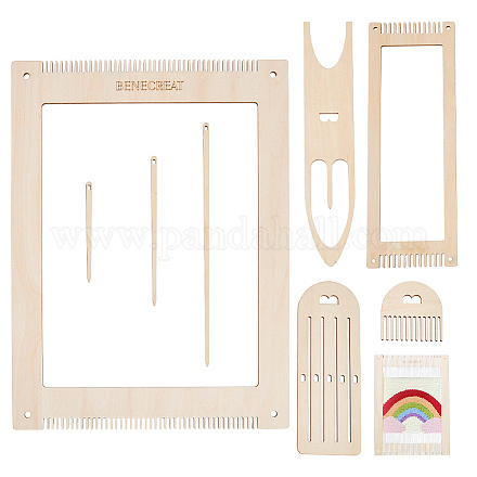 BENECREAT 8Pcs Weaving Loom Kit DIY-WH0401-41-1