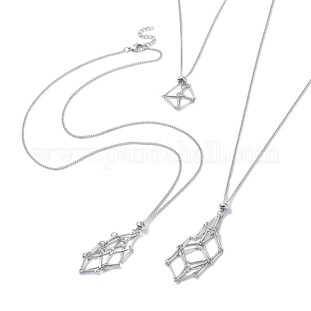3 шт. 3 стиля латунные звенья цепи макраме сумка пустой камень держатель для изготовления подвесок ожерелья NJEW-JN04467-1