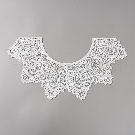 Кружевной воротник с цветочной вышивкой из молочного шелка DIY-WH0504-123F-1