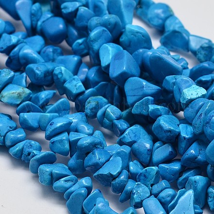 Chips Synthetic Turquoise Beads Strands G-N0134-03A-1