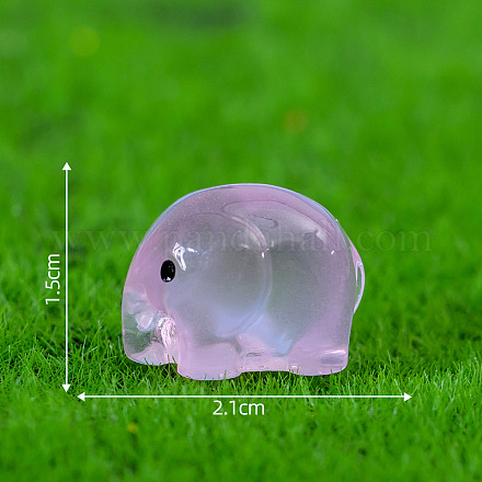 3d фигурки слонов из светящейся смолы DJEW-SZC0002-02C-06-1