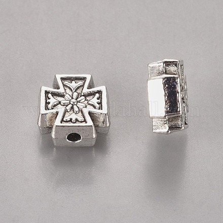 Perlas de aleación de zinc de estilo tibetano X-TIBEB-S038-27-1