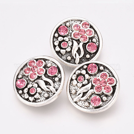 Alloy Rhinestone Snap Buttons SNAP-S009-042-1