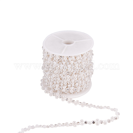 Blume abs Kunststoffimitation Perlen Perlenbesatz Girlandenstränge CHAC-R001-01-1