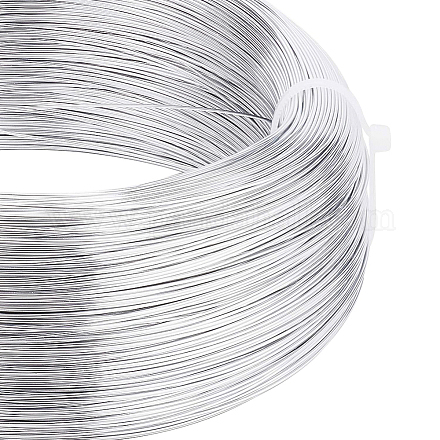 Benecreat Fil d'aluminium argenté de calibre 22 (0.6 mm) 918 pieds (280 m) fil de sculpture en métal pliable pour la fabrication de bijoux en perles AW-BC0007-0.6mm-01-1