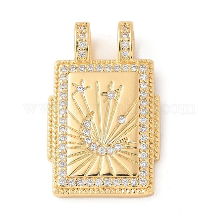 Латунные микро проложить кубического циркония подвески KK-U053-20G-04-1