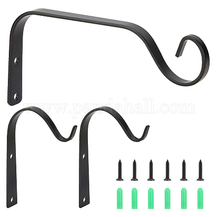 SUPERFINDINGS  Iron Wall Hanging Bracket Plant Hooks HJEW-FH0001-04-1