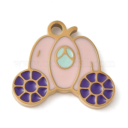 Эмалевые подвески из нержавеющей стали 304 с рождественской тематикой STAS-K312-04H-G-1