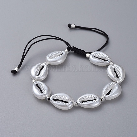 Adjustable Nylon Thread Braided Bead Bracelets BJEW-JB04946-03-1