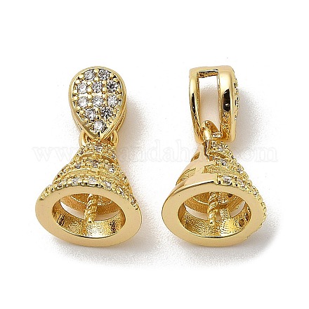 Стойка покрытие латунь микро паве кубический цирконий чашка жемчуг колышек поручни булавки подвески KK-S397-14G-1