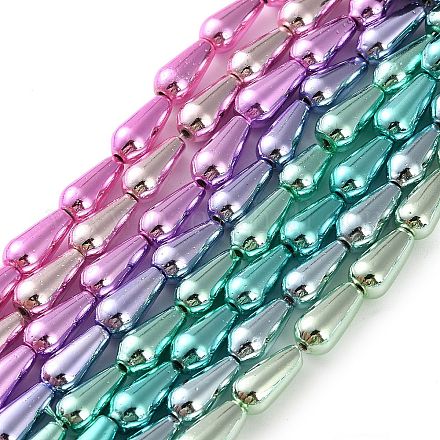 Гальванические нити из синтетических немагнитных гематитовых бусин G-C248-H01-8x12mm-1