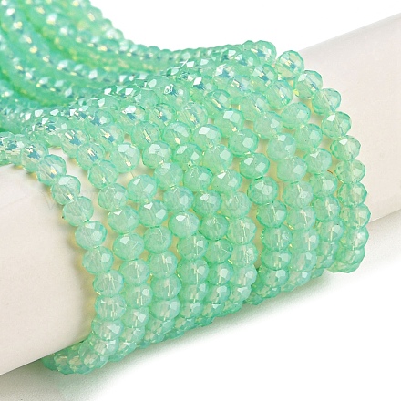 Cuisson des brins de perles de verre transparentes peintes DGLA-A034-J2mm-B05-1