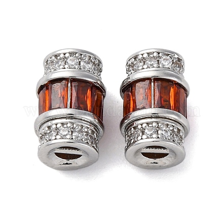 Латунные винтовые застежки с микропаве и кубическим цирконием KK-Z078-41P-1