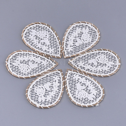 Polyester Woven Big Pendant Decorations WOVE-T008-04G-1