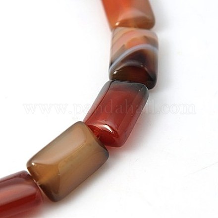 Natural Agate Beads Strands G-G298-10x14mm-09-1