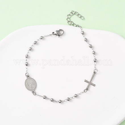 Браслеты из нержавеющей стали 304 Religion BJEW-F524-05B-P-1