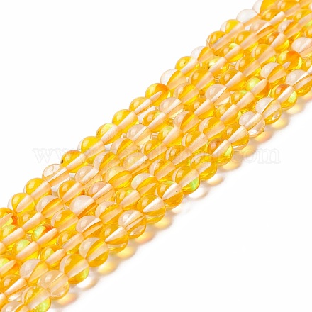 Synthetic Moonstone Beads Strands G-E573-02A-12-1