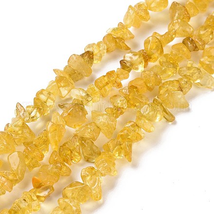 Chapelets de perles de citrine naturelle G-G011-04-1