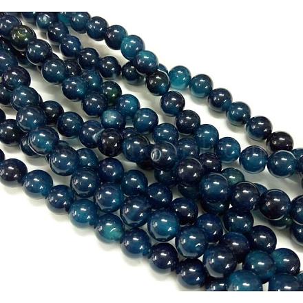 Natural Agate Beads Strand G-L083-8mm-03-1
