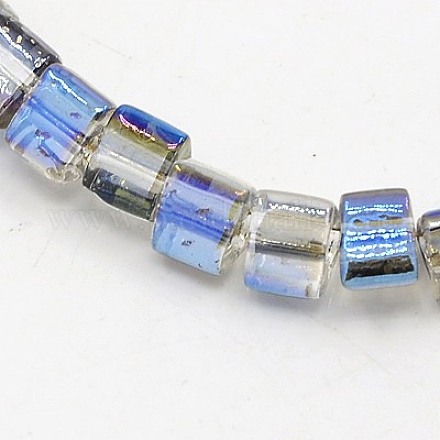 Electroplate Glass Beads Strands EGLA-J036-B-H07-1