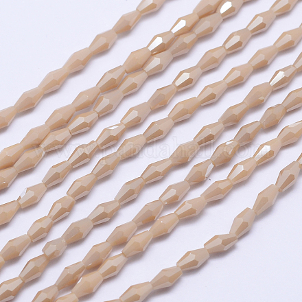 Faceted Bicone Electroplate Glass Bead Strands EGLA-L004A-A03-1