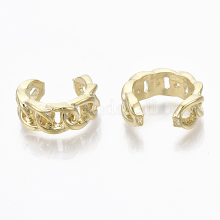 Brass Cuff Earrings EJEW-R114-012G-NF-1