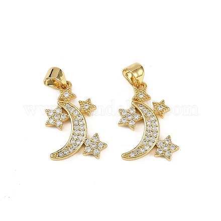 Латунные микро проложить кубического циркония подвески KK-S526-36G-1
