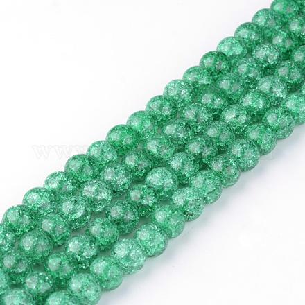 Chapelets de perles en quartz craquelé synthétique GLAA-S134-12mm-19-1