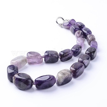 Amethyst Graduated Beaded Necklaces NIEW-F118-B02-1