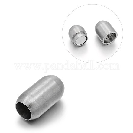 Матовые 304 цилиндрические магнитные застежки из нержавеющей стали с клеевыми концами X-STAS-E089-06D-1