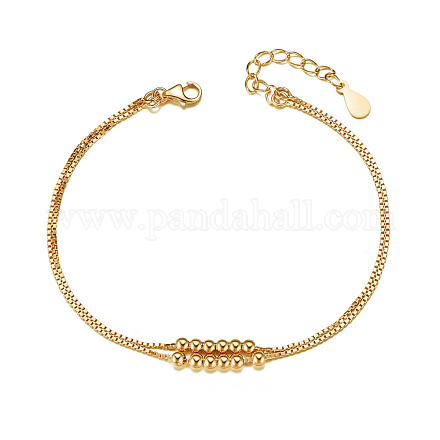 Shegrace 925 bracelet de cheville double couche en argent sterling JA55C-1