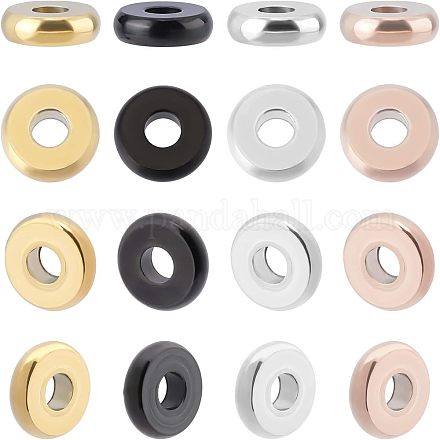 40 шт. 4-цветные ионно-покрытые (IP) разделительные бусины из нержавеющей стали 304 STAS-UN0030-56-1