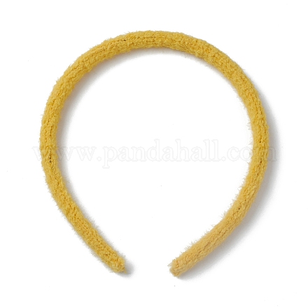 プラスチックヘッドバンド  ウール糸巻き  髪飾りアクセサリー  ゴールド  12mm  内径：111mm OHAR-D008-01C-1