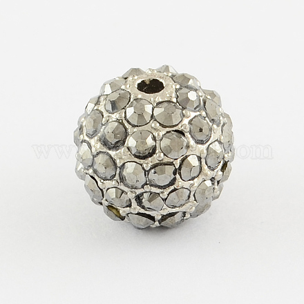 Perles de strass en alliage platine de tonalité X-ALRI-R051-08-1