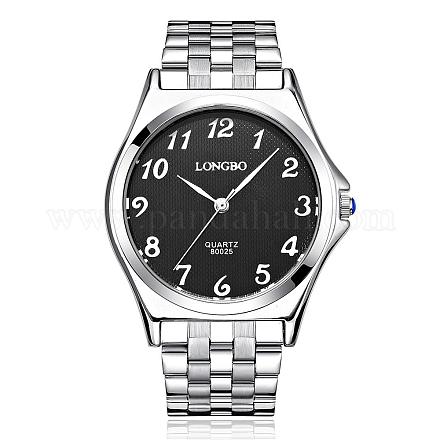 カップルの腕時計  メンズステンレス鋼防水クォーツ腕時計  合金の腕時計ヘッド付き  ブラック  プラチナ  周囲：190ミリメートル WACH-BB19233-01-1