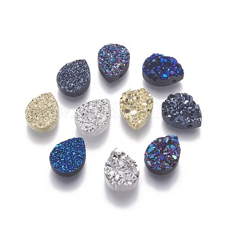 Perlas de resina de piedras preciosas druzy imitación RESI-L026-C-1