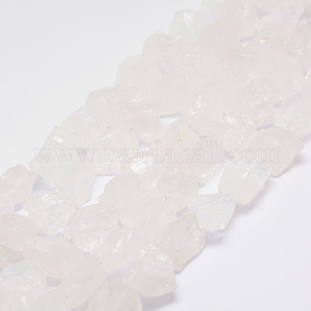 Cuentas de cristal de cuarzo natural en bruto crudo G-F403-11-1