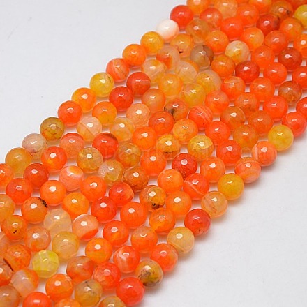 Natural Agate Round Beads Strand G-L084-10mm-12-1