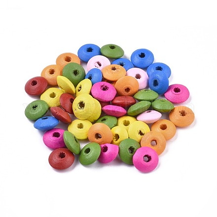 Dyed Natural Wood Beads WOOD-R249-042-1